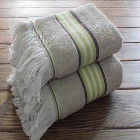 Махровые полотенца с добавлением льна